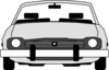 Gray Car Front View Clip Art